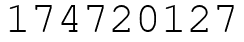 Число 174720127.