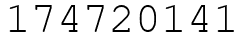 Число 174720141.