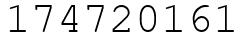 Число 174720161.