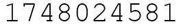 Число 1748024581.