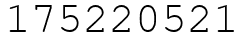 Число 175220521.