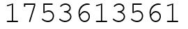 Число 1753613561.