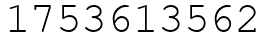 Число 1753613562.