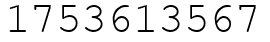 Число 1753613567.