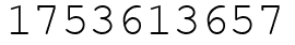 Число 1753613657.