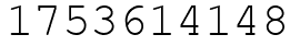 Число 1753614148.