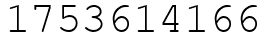 Число 1753614166.