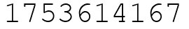 Число 1753614167.