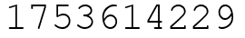 Число 1753614229.