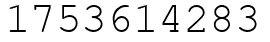Число 1753614283.