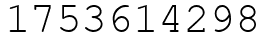 Число 1753614298.