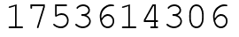 Число 1753614306.