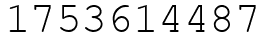 Число 1753614487.