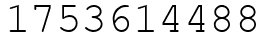 Число 1753614488.