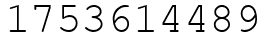 Число 1753614489.