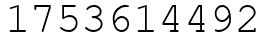 Число 1753614492.