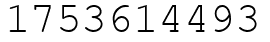 Число 1753614493.