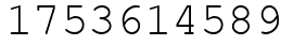 Число 1753614589.