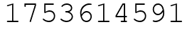 Число 1753614591.