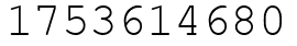 Число 1753614680.
