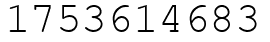 Число 1753614683.