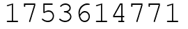 Число 1753614771.