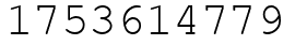 Число 1753614779.