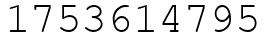 Число 1753614795.
