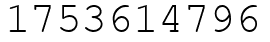 Число 1753614796.