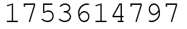 Число 1753614797.