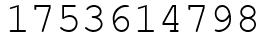 Число 1753614798.