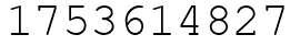Число 1753614827.