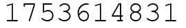 Число 1753614831.