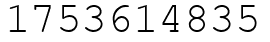 Число 1753614835.