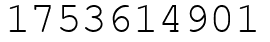 Число 1753614901.
