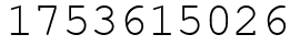Число 1753615026.