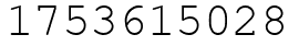 Число 1753615028.