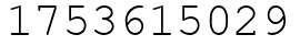 Число 1753615029.