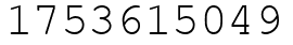 Число 1753615049.