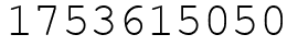 Число 1753615050.