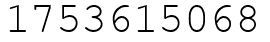 Число 1753615068.