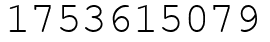 Число 1753615079.