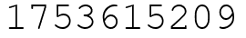 Число 1753615209.