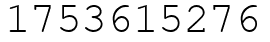 Число 1753615276.
