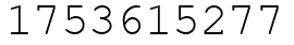 Число 1753615277.