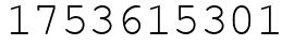 Число 1753615301.