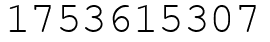 Число 1753615307.