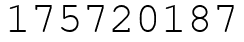 Число 175720187.