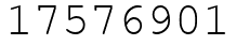 Число 17576901.