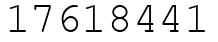 Число 17618441.